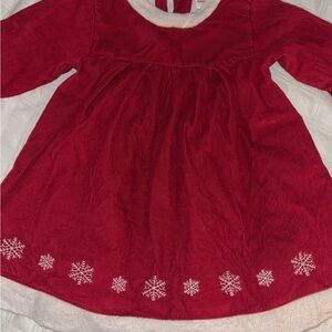 Hanna Andersson Red Corduroy Dress with White Trim